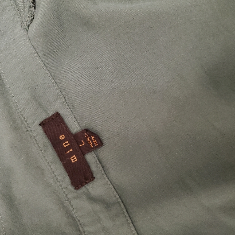 Mine Forest Green Studded Longsleeve Button Up - Picture 2 of 2